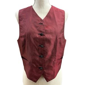 Ann Taylor sz 10 silk vest knotted buttons